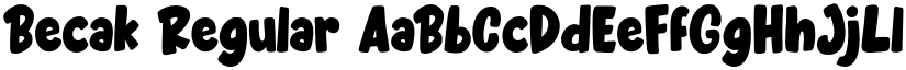 Becak Regular font