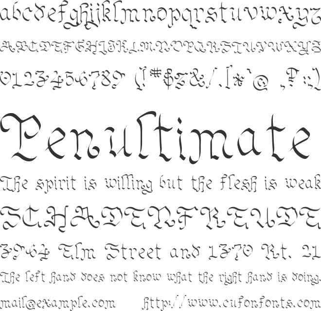 Oh My Goth font preview