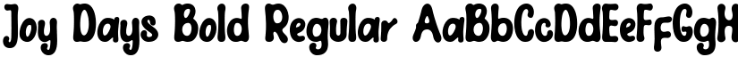 Joy Days Bold Regular font