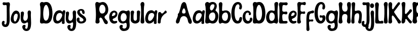 Joy Days Regular font