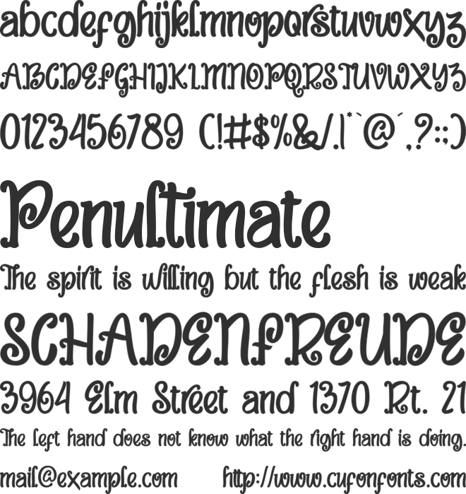 Sweet Peas font preview