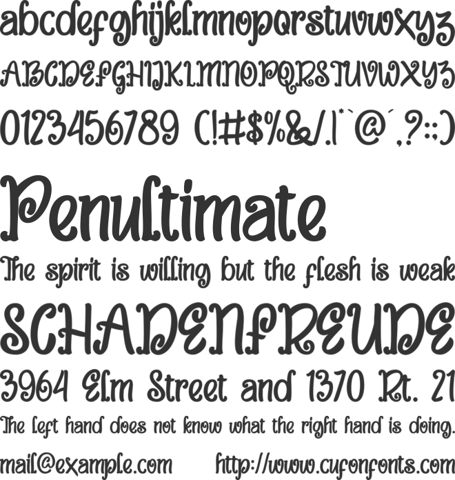 Sweet Peas font preview