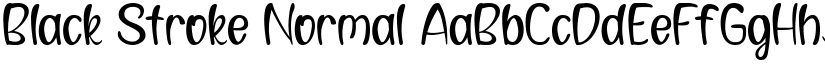 Black Stroke Normal font
