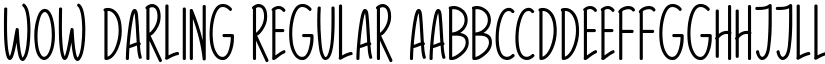 Wow Darling Regular font