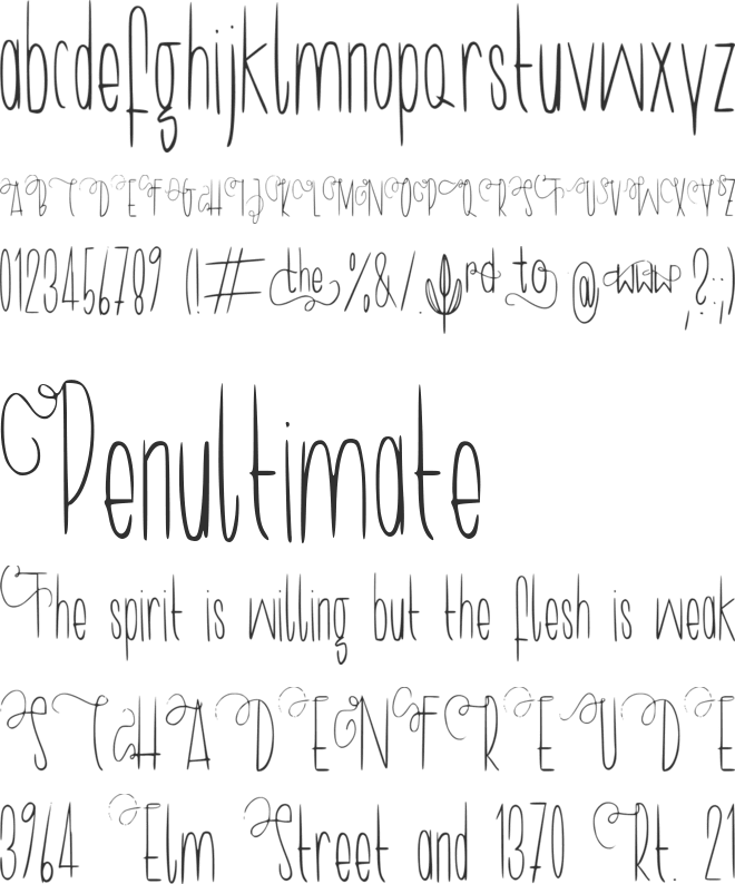 Long Ly font preview