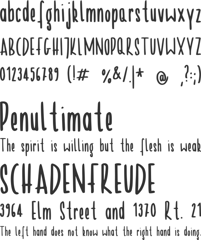 Llgant font preview