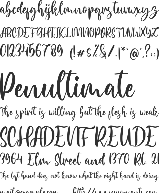 Hellomate font preview
