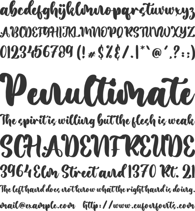 Romantic Valentine font preview