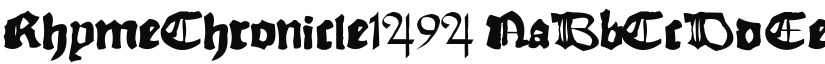 Rhyme Chronicle 1494 font download
