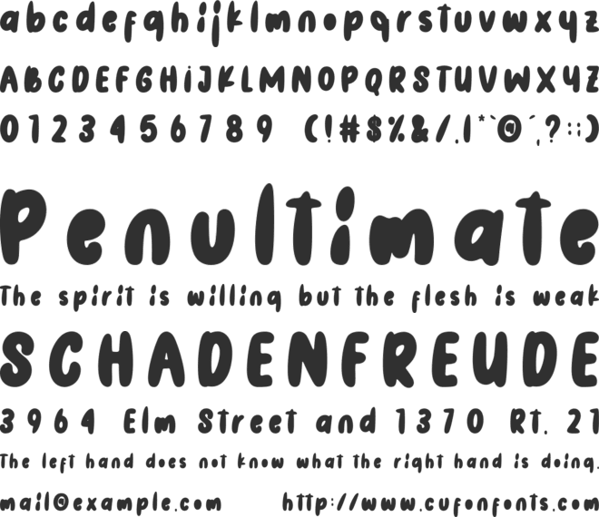 Sugar Mill font preview