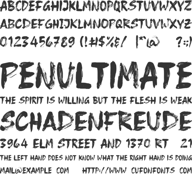 Frost Vector font preview