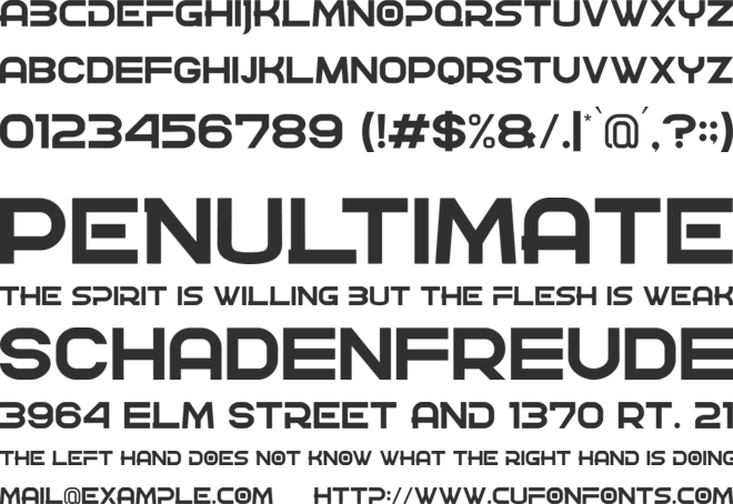 OCEAN RED BLUES font preview