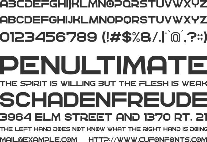 OCEAN RED BLUES font preview