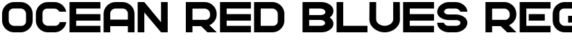 OCEAN RED BLUES Regular font