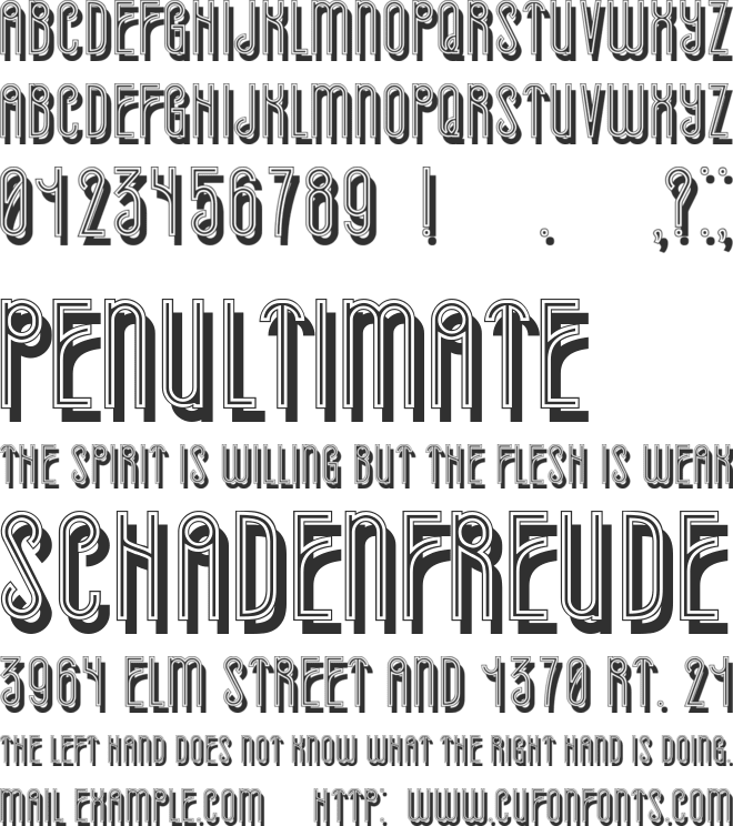Barefoot font preview