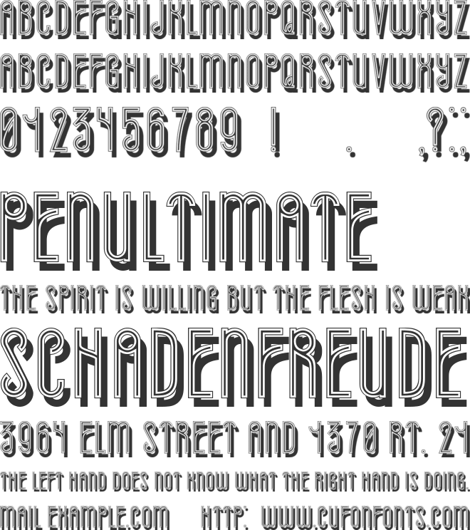 Barefoot font preview