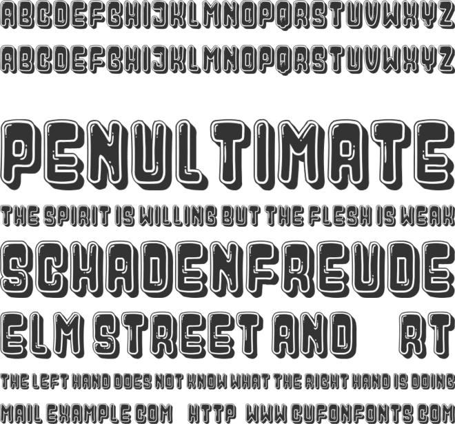 Shinny Gums font preview