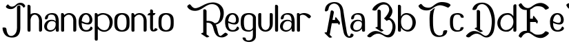 Jhaneponto Regular font