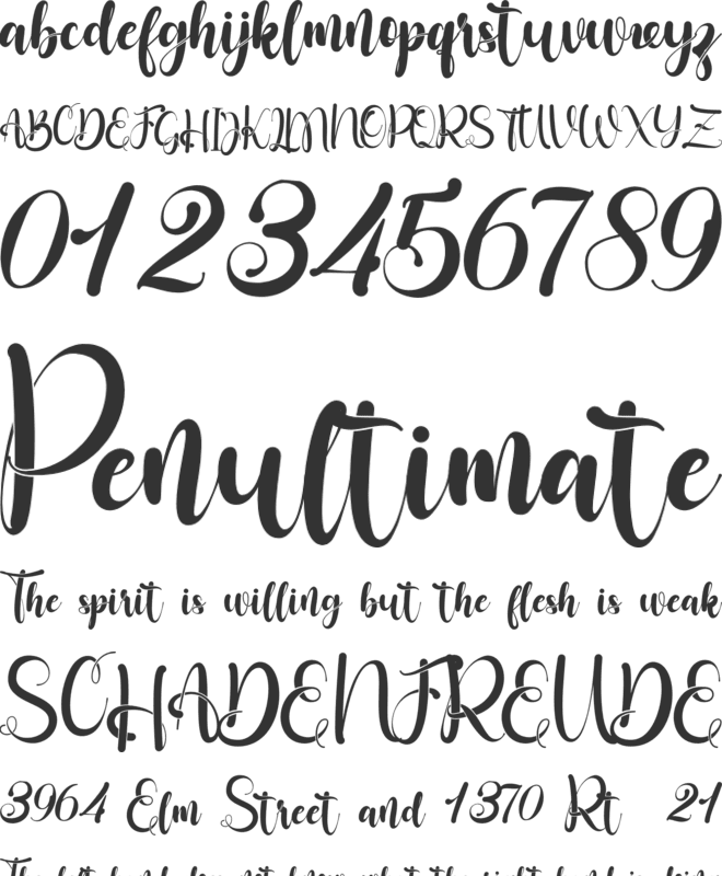 Little Tabilla font preview