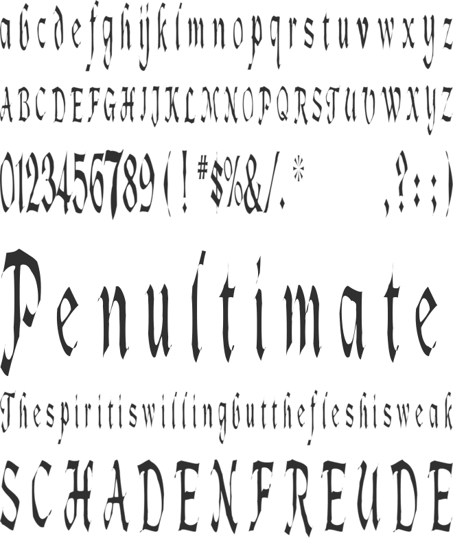 Lotharus font preview