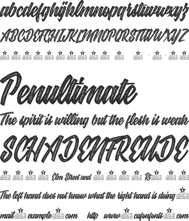 GROOVERS PERSONAL USE font preview