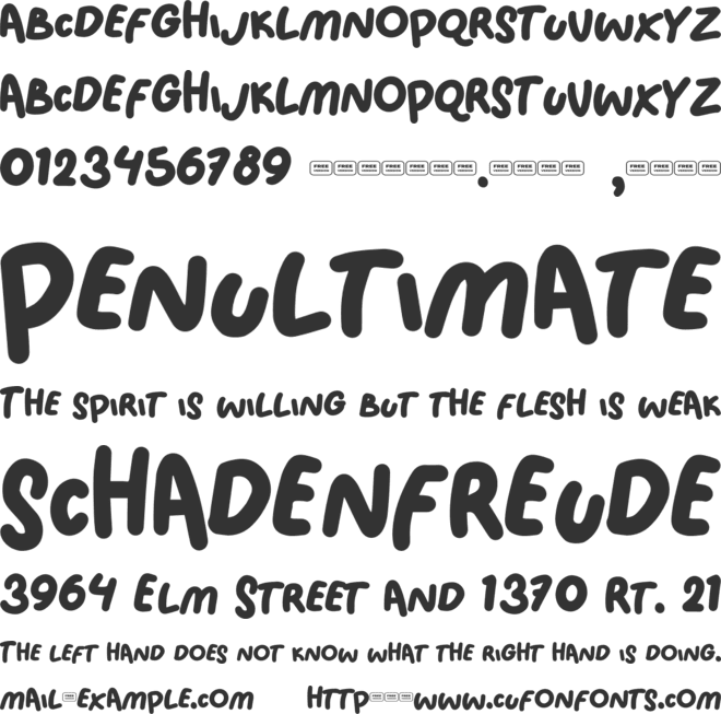 Bakery Home Free Trial font preview