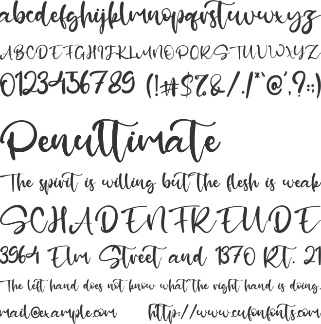 Moreen Maira font preview