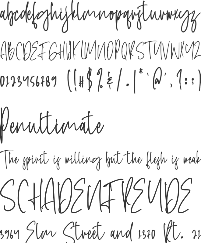 Doorbell font preview