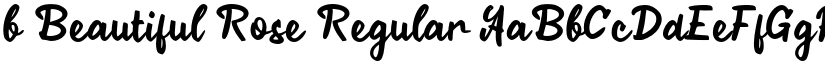 b Beautiful Rose Regular font