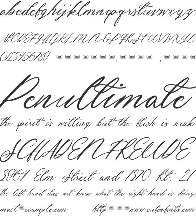 Hey Jane Free Trial font preview