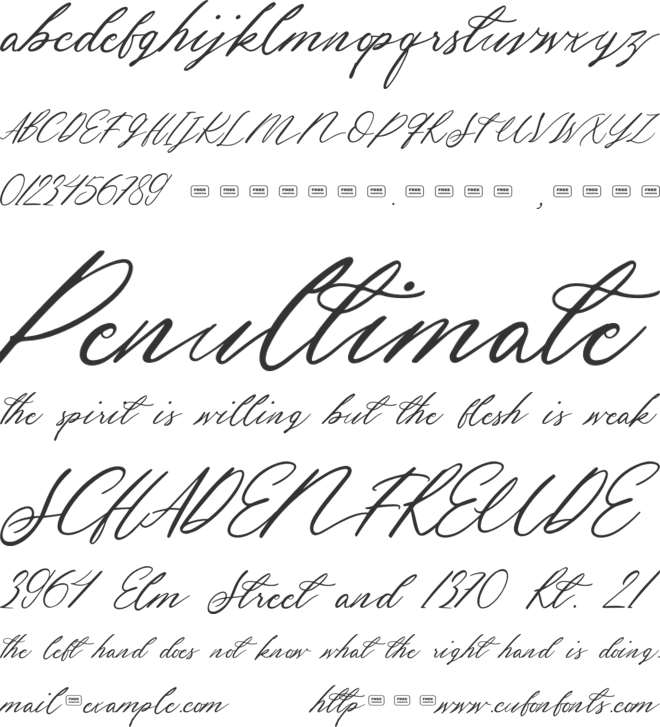 Hey Jane Free Trial font preview