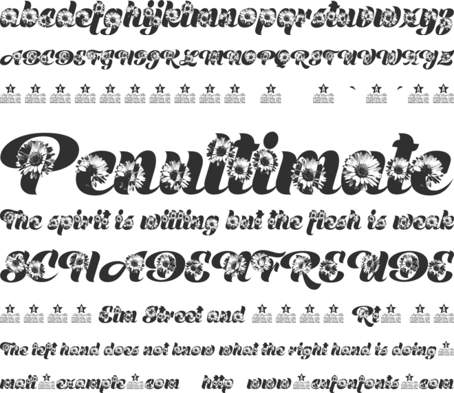 DAISYWAY PERSONAL USE font preview