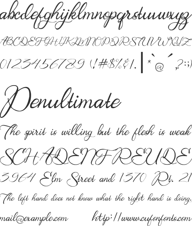 Bring Heart font preview