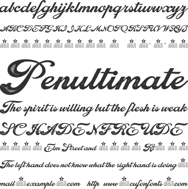 Craftsman PERSONAL USE font preview