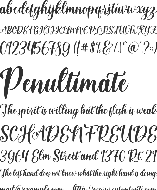 Lonelyday font preview