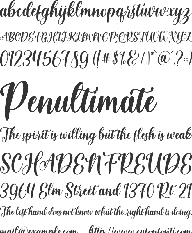 Lonelyday font preview