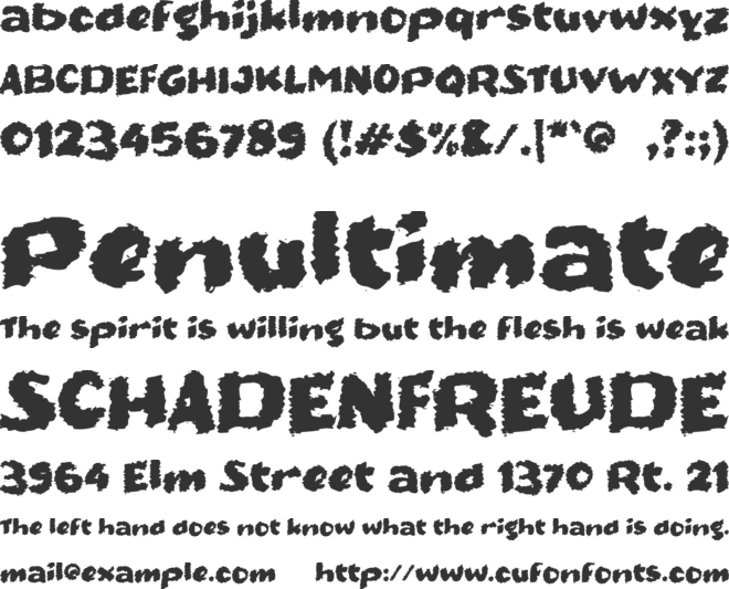 b Beneran Ampas font preview