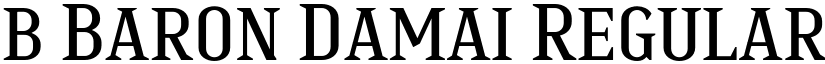 b Baron Damai Regular font