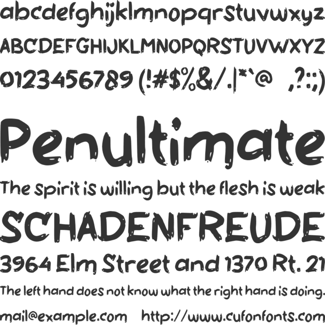 b Bikang font preview