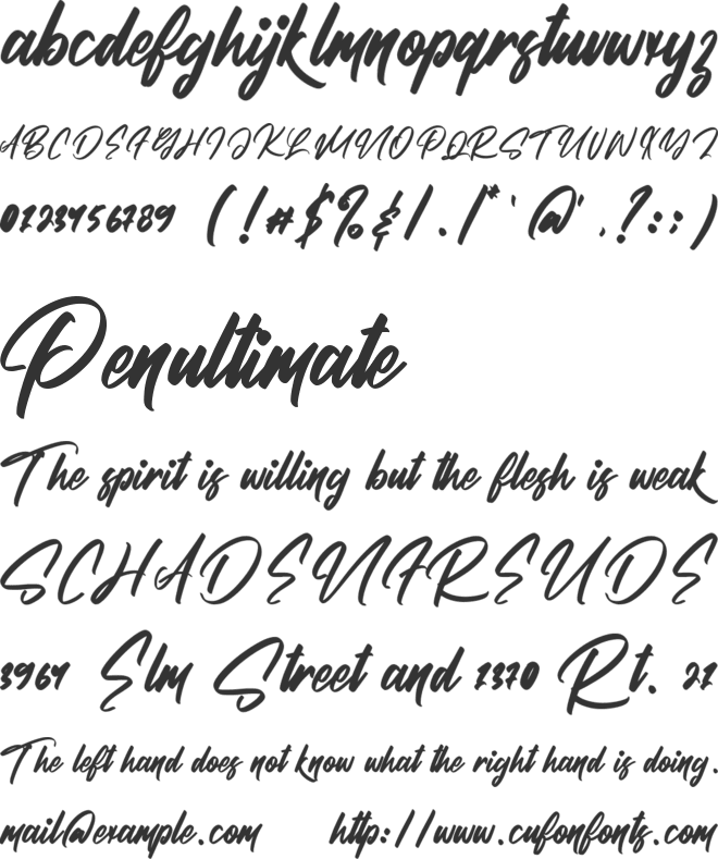 Southland font preview