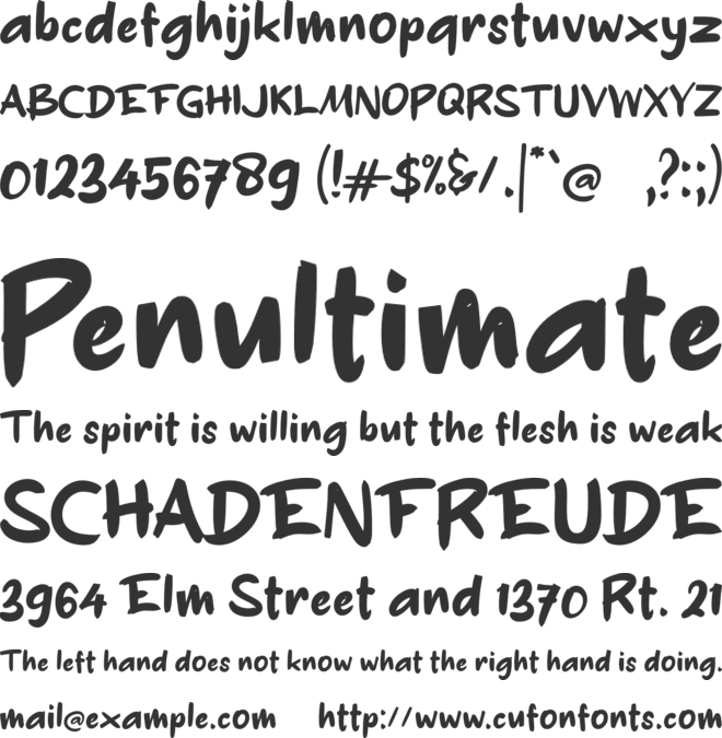 b Batesin font preview