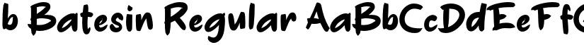b Batesin Regular font