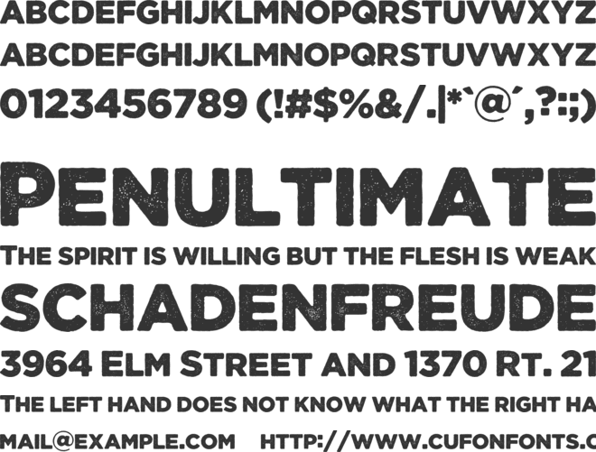 Courage Road font preview