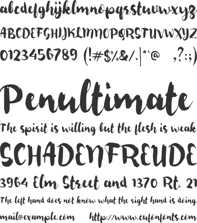 b Berbisik font preview