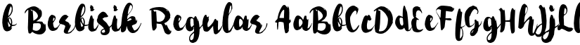 b Berbisik Regular font