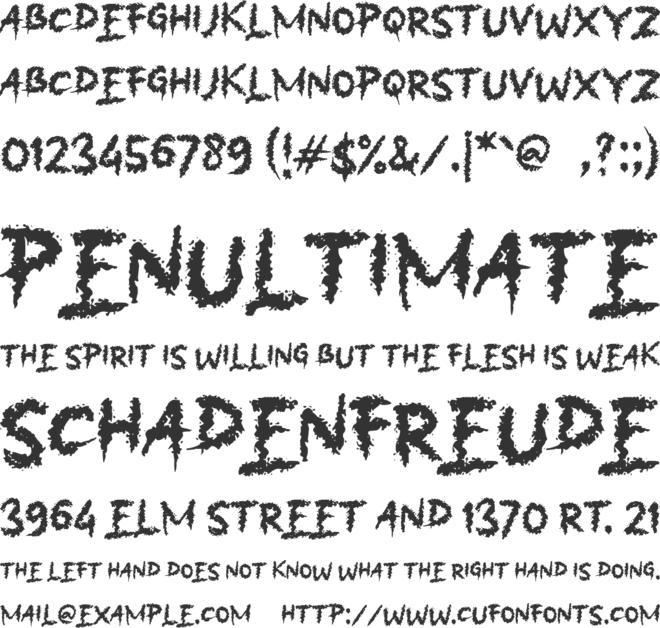 b Bungkam font preview