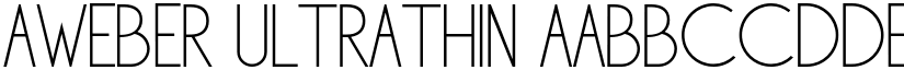 Aweber UltraThin font