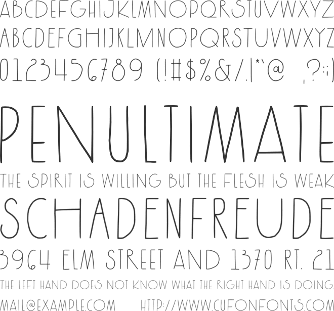 Kenzira font preview