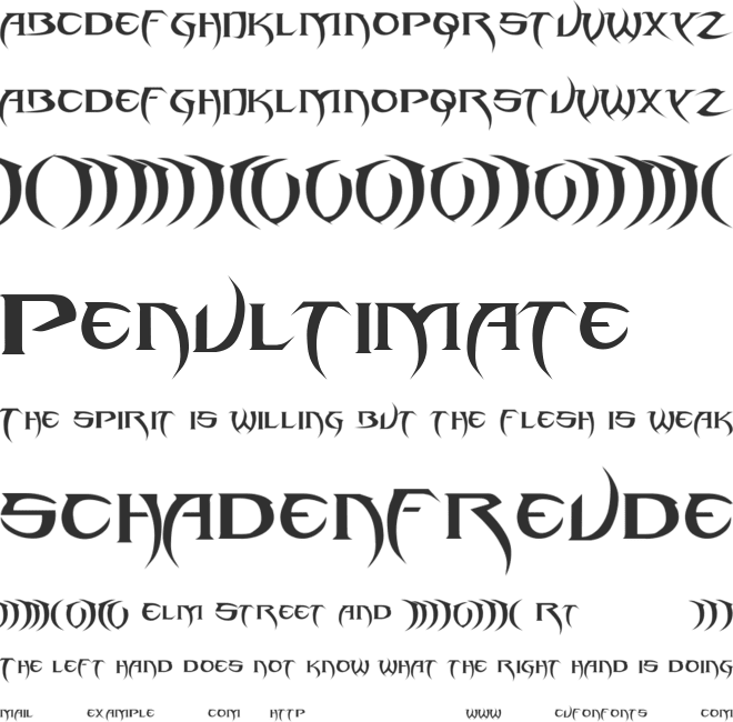 Blade 2 font preview