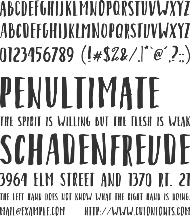 Shrimp Nuggets font preview